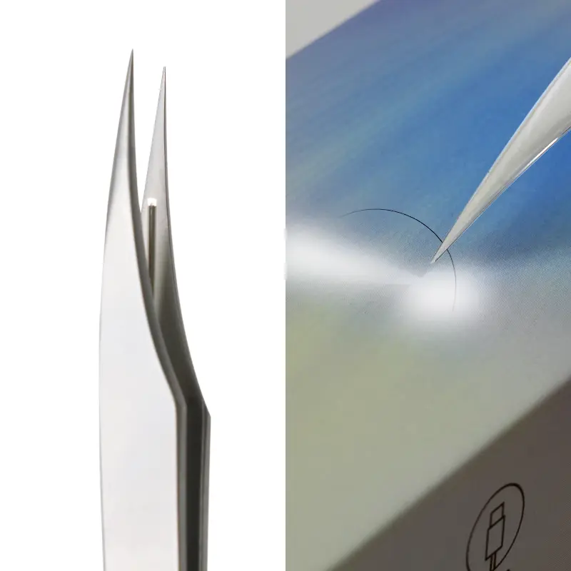 Stainless Steel Beauty Tool with Private Label for LED Light lash Extension Tweezers