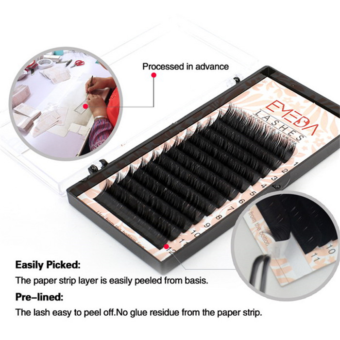 Natural silk eyelash lashes extension JH57-PY1 - Emeda eyelash